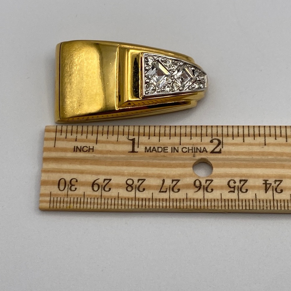 Vintage Givenchy bijoux , Art Deco style 18k gold plated ,crystal 1980 - Picture 3 of 8